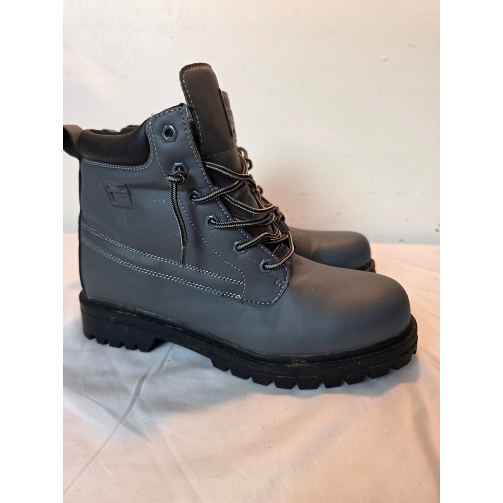 Fila Edgewater 12 Mens Boots Dark Gray Lace Up Ankle Lug Sole 1SH40061-051 US 10 - Picture 2 of 15